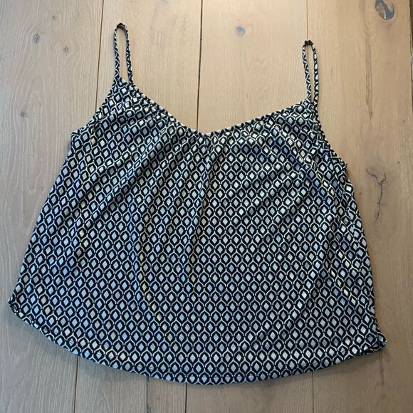 H&M Tops - H&M Geometric Black and White Tank Top Size L